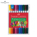 Двустранни флумастри 10 цвята Faber Castell 